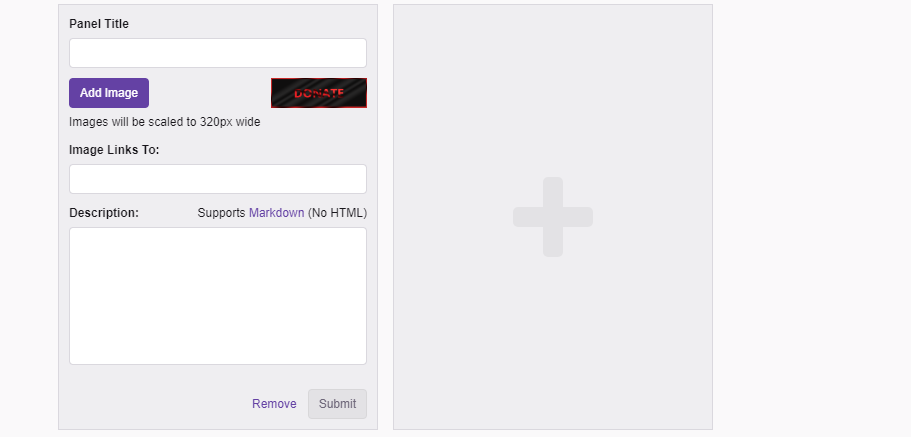 twitch panel added image